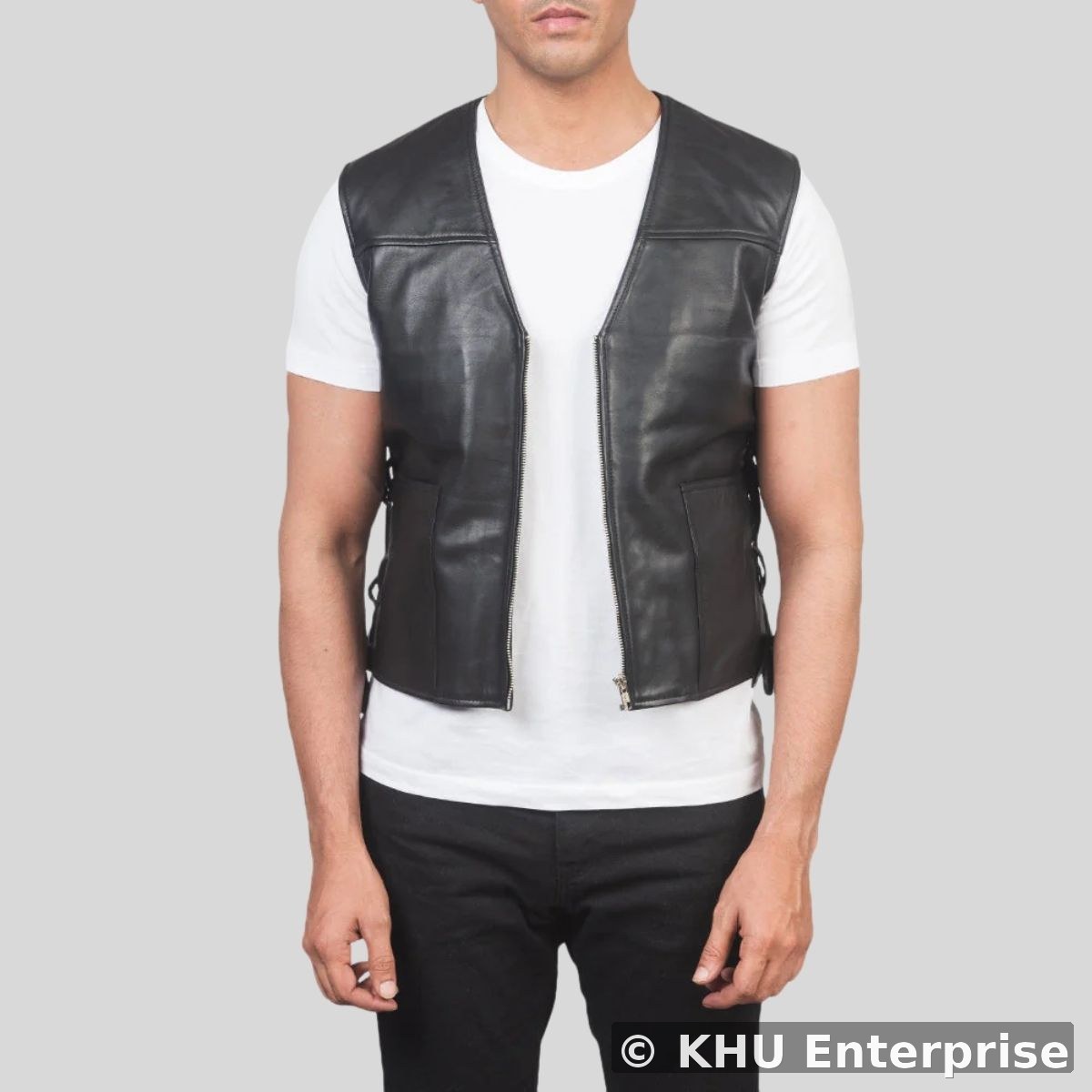 Leather biker vest wholesale